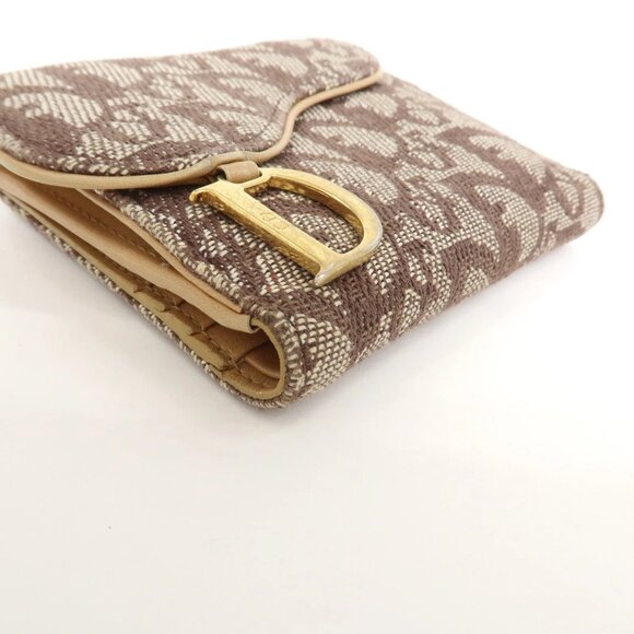 ❤️Christian Dior Trotter Canvas Leather Bi-fold Compact Wallet❤️ - Picture 4 of 16